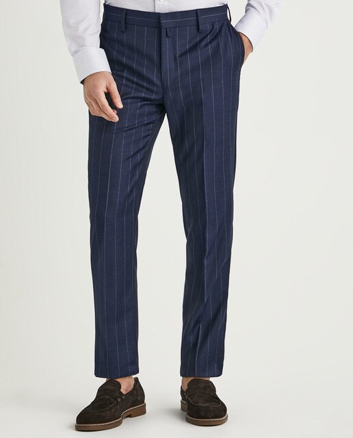 Traje de hombre classic raya diplomática en azul marino · Hackett · El Corte  Inglés