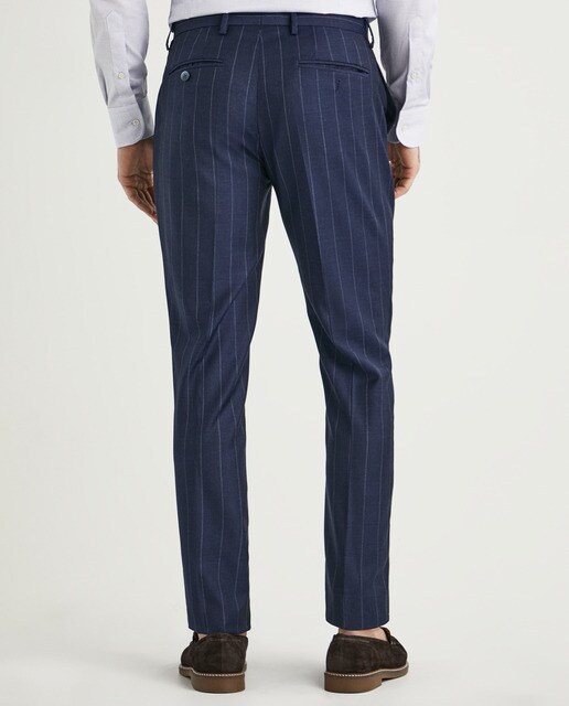 Traje de hombre classic raya diplomática en azul marino · Hackett · El  Corte Inglés