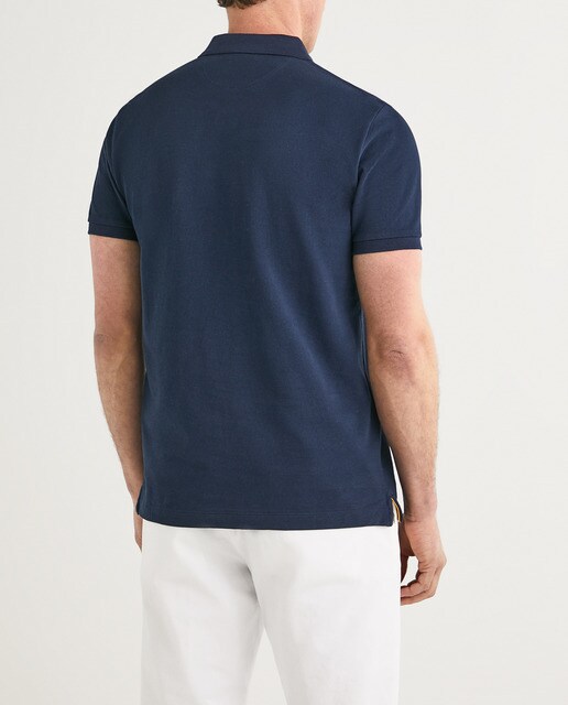Polo de hombre en color azul marino de manga corta · Hackett · El Corte  Inglés
