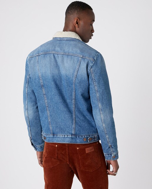 Cazadora de hombre vaquera sherpa en color azul · Wrangler · El Corte Inglés
