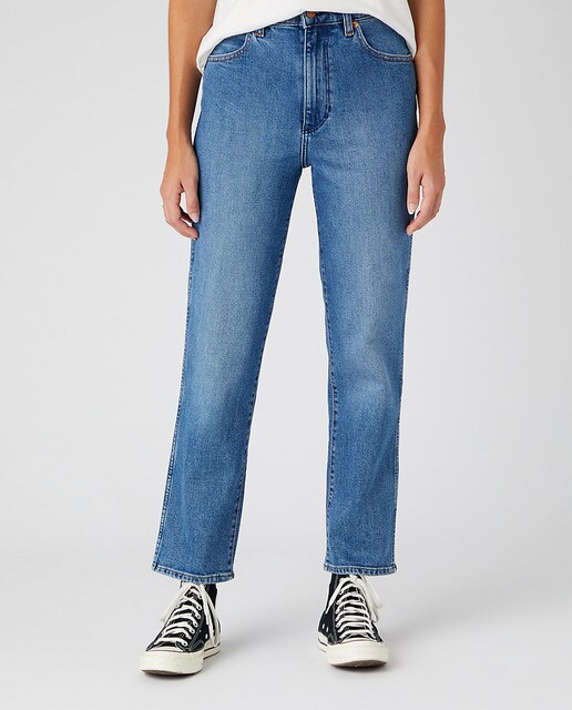 Vaquero recto de mujer Wild West regular en azul · Wrangler · El Corte  Inglés