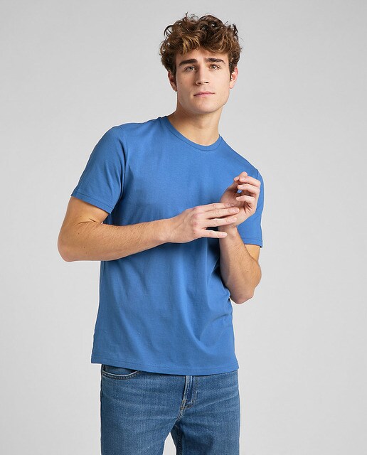 Camiseta de hombre en color azul de manga corta · Lee · El Corte Inglés