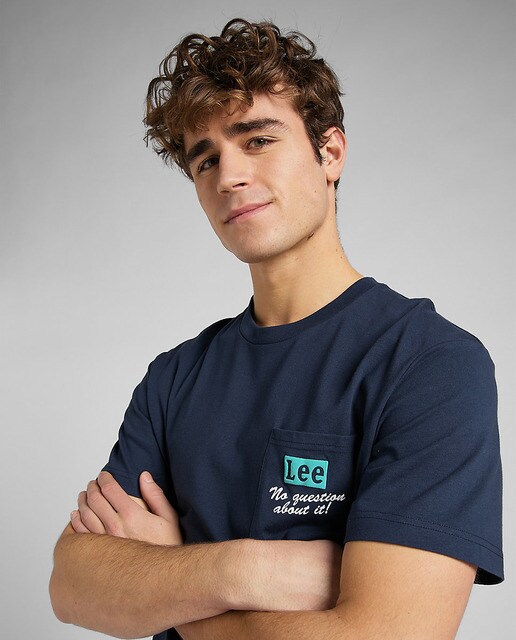 Camiseta de hombre en color azul marino de manga corta · Lee · El Corte  Inglés