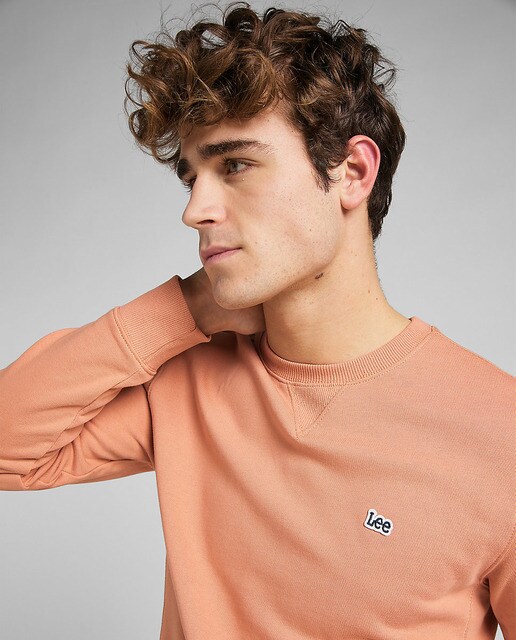 Sudadera de hombre en color salmón de cuello redondo · Lee · El Corte Inglés