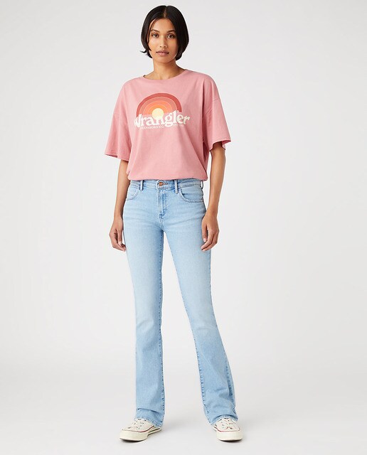 Vaquero recto de mujer Bootcut en azul claro · Wrangler · El Corte Inglés