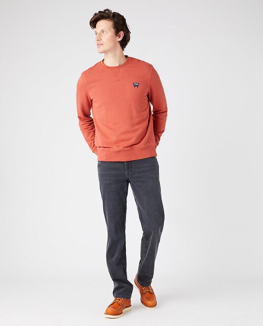 Sudadera de hombre en color rojo oscuro de cuello redondo · Wrangler · El  Corte Inglés