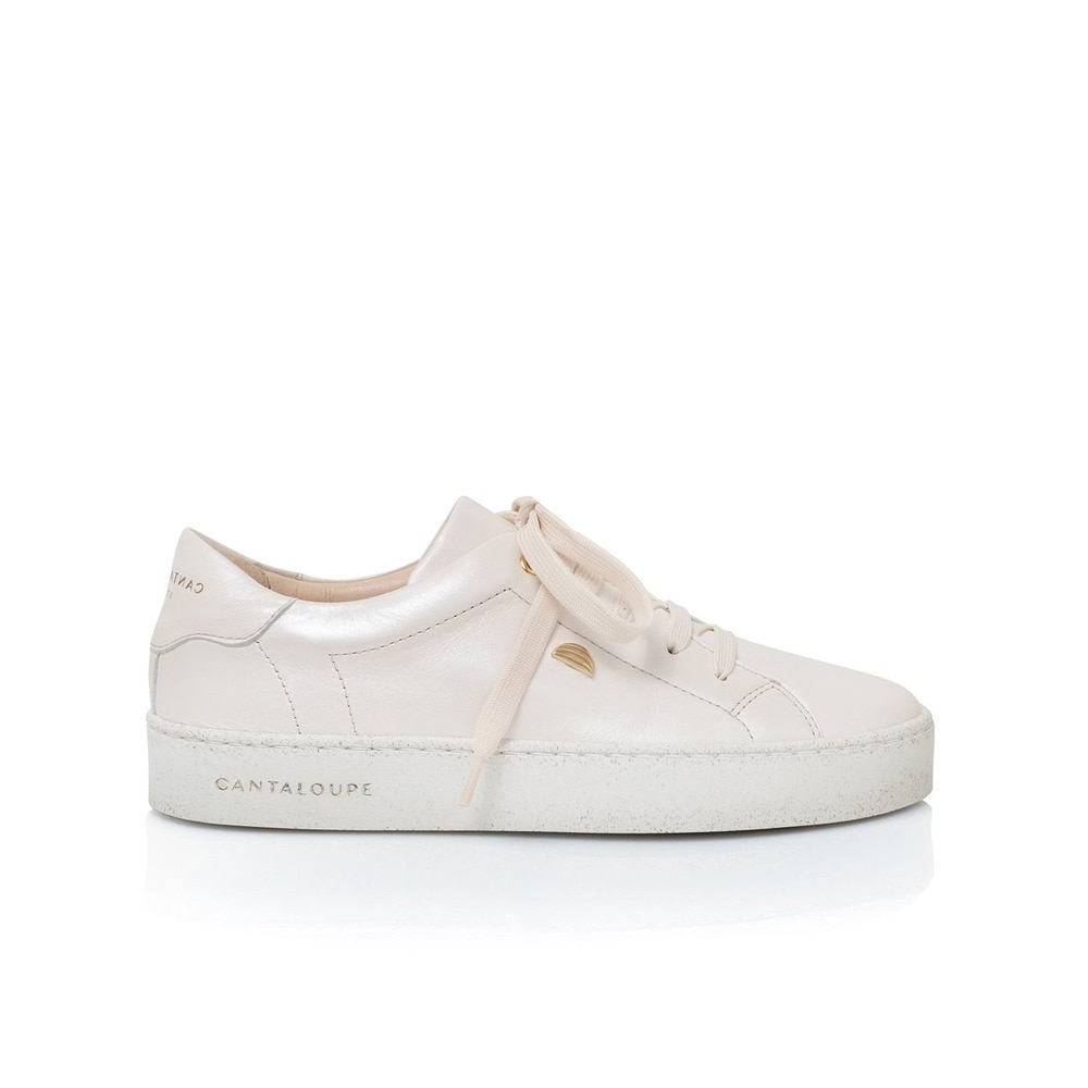 Sneaker de mulher Cantaloupe em pele pérola Pérola-1