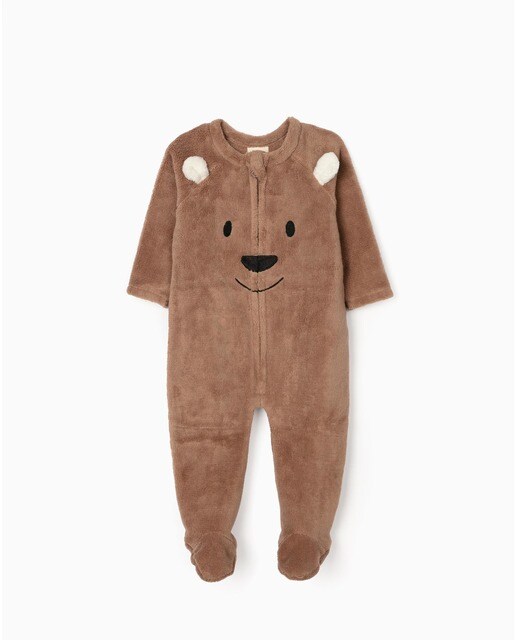 pijama bebe marron