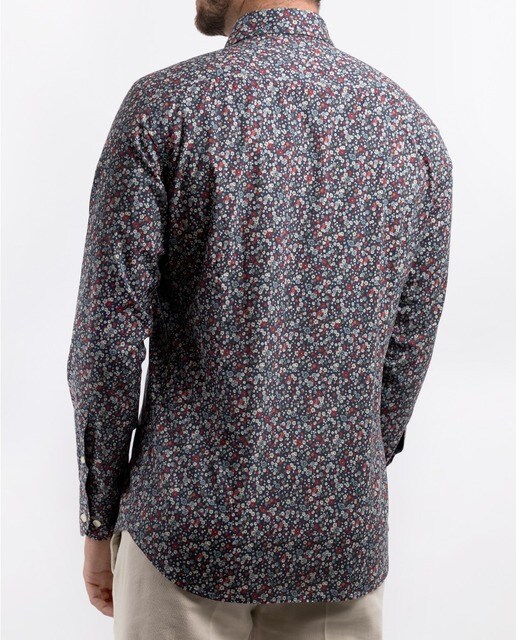 Camisa de hombre soft slim con flores en color azul oscuro · Wickett Jones  · El Corte Inglés