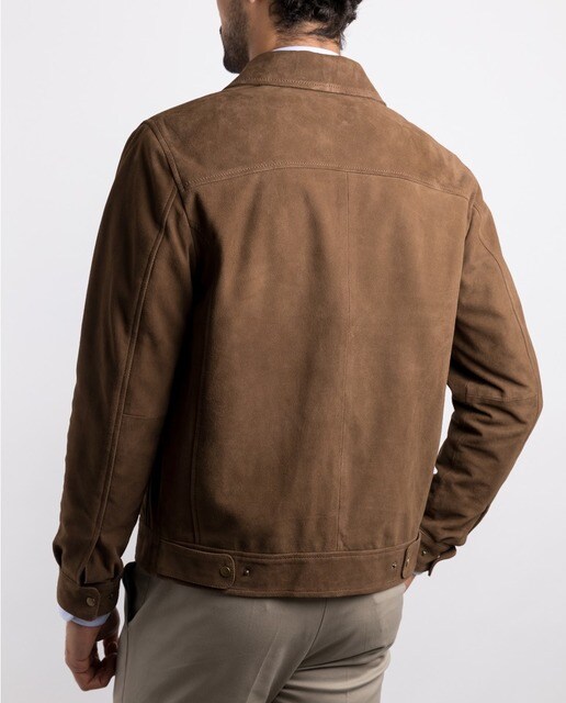 Cazadora de piel de hombre con cremallera en marrón · Wickett Jones · El  Corte Inglés