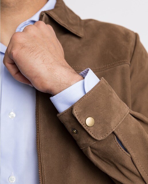 Cazadora de piel de hombre con cremallera en marrón · Wickett Jones · El  Corte Inglés