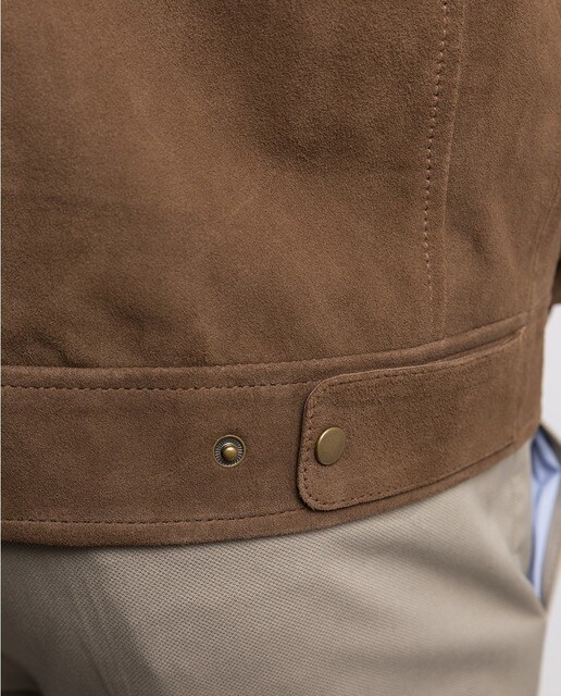 Cazadora de piel de hombre con cremallera en marrón · Wickett Jones · El  Corte Inglés