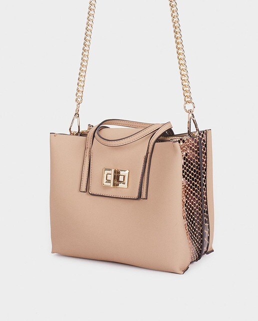 bolso beige parfois