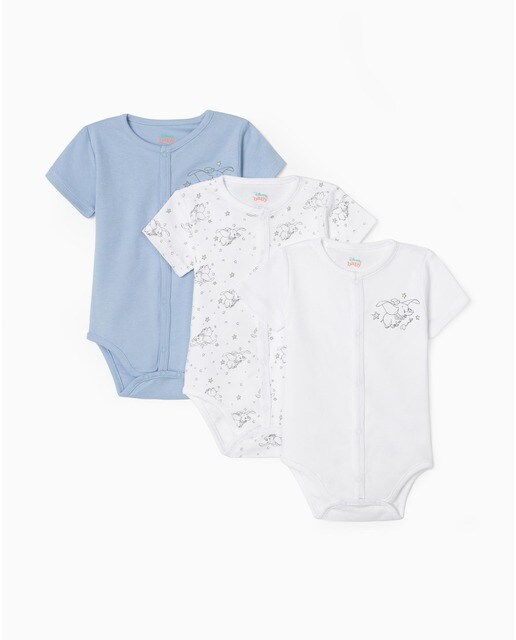 Pack de 3 bodies de bebé niño de algodón con estampado de Dumbo · Zippy · El  Corte Inglés