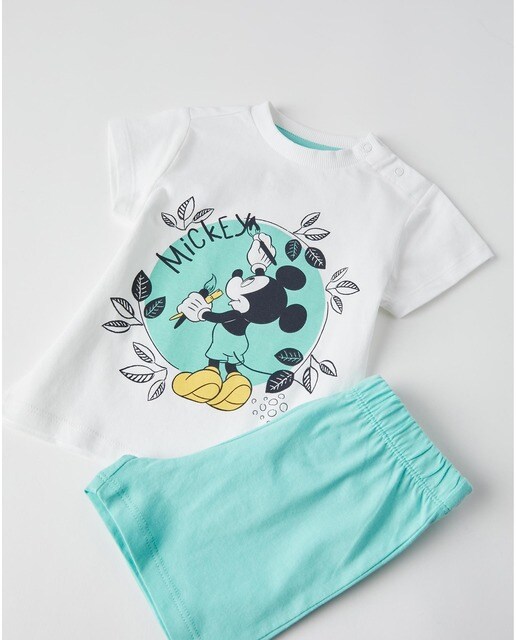 Pijama de bebé niño en blanco con estampado Mickey · Zippy · El Corte Inglés