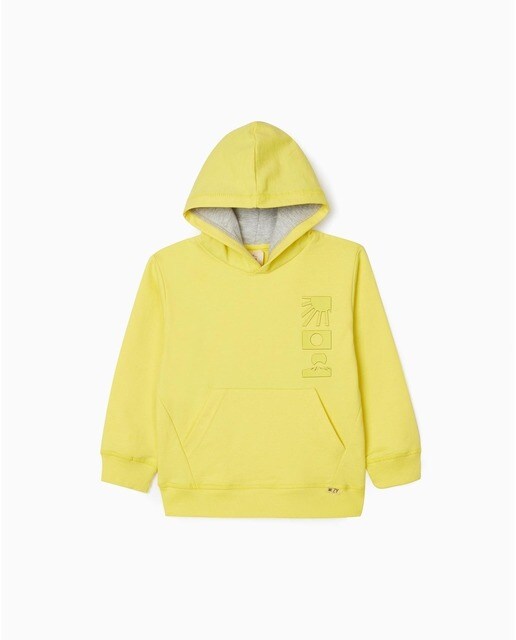 Sudadera de niño en color amarillo con capucha · Zippy · El Corte Inglés