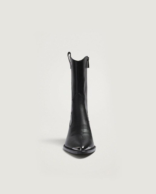 Botas de mujer estilo cowboy con bordados en negro · Parfois · El Corte  Inglés