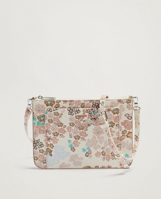 Bandolera de mujer con estampado de flor
