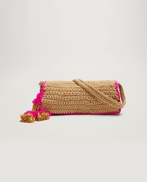 Bandolera de mujer Parfois de rafia en m