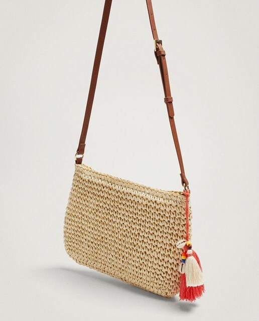 Bandolera de mujer Parfois de rafia en beige · Parfois · El Corte Inglés