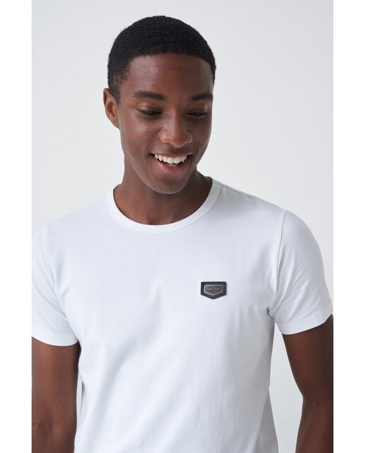 Camiseta de hombre en blanco de manga corta · Salsa · El Corte Inglés