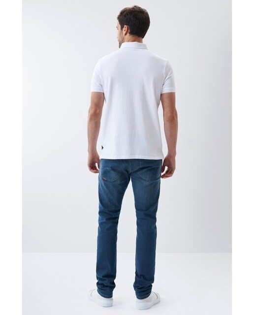 Polo de hombre en color blanco manga corta · Salsa · El Corte Inglés