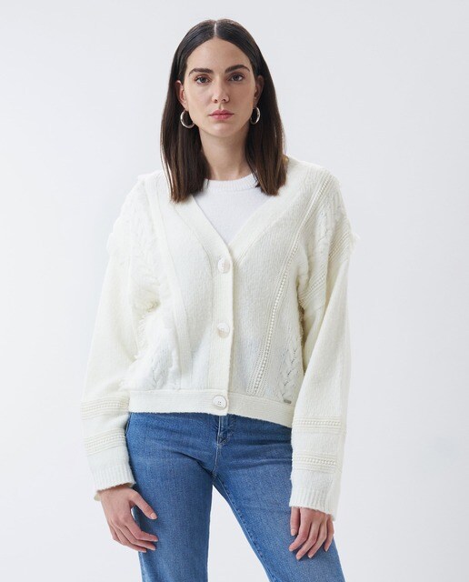 Chaqueta de punto de mujer con trenzados y manga larga · Salsa · El Corte  Inglés