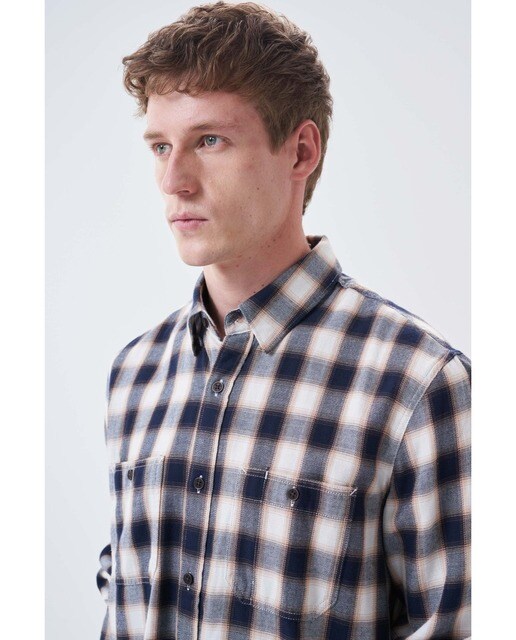 Camisa de hombre regular de cuadros en color azul · Salsa · El Corte Inglés
