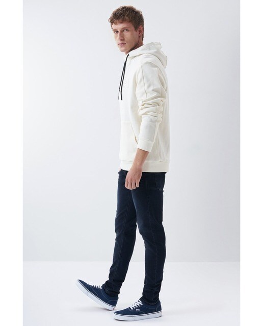 Sudadera de hombre en color crema con capucha · Salsa · El Corte Inglés