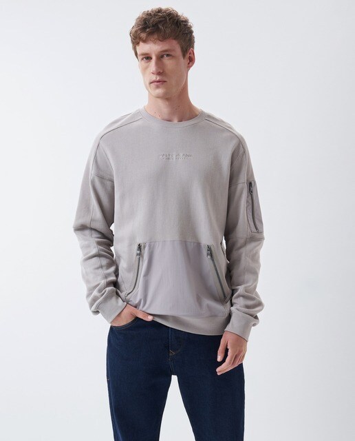 Sudadera de hombre en color gris con bolsillo delantero · Salsa · El Corte  Inglés