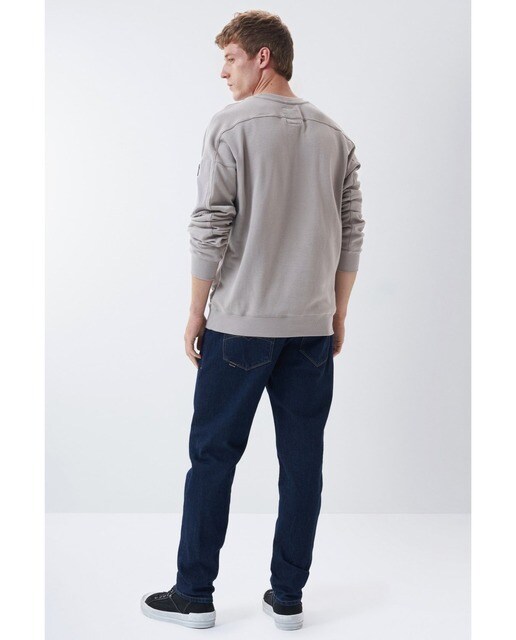 Sudadera de hombre en color gris con bolsillo delantero · Salsa · El Corte  Inglés