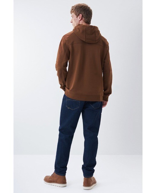 Sudadera de hombre en color marrón con capucha · Salsa · El Corte Inglés