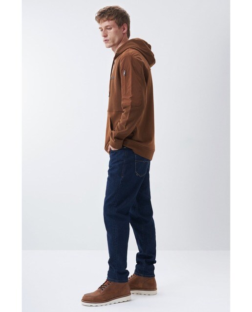 Sudadera de hombre en color marrón con capucha · Salsa · El Corte Inglés