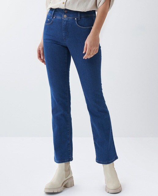 Vaquero campana de mujer Secret Glamour flare con efecto push in y detalle  de costuras en la cintura · Salsa · El Corte Inglés