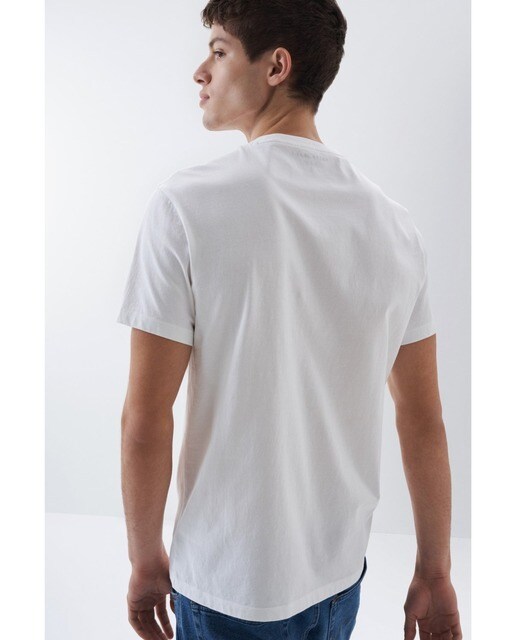 Camiseta de hombre en color blanco manga corta · Salsa · El Corte Inglés