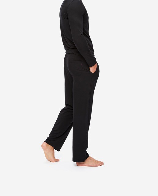 Pantalón de pijama de hombre Basel largo de punto en color negro · Derek  Rose · El Corte Inglés
