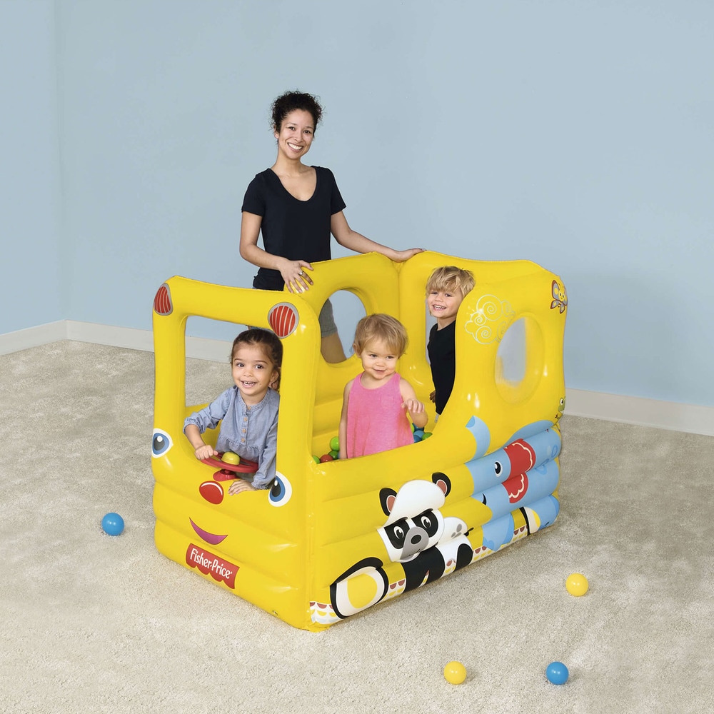 Piscina de Bolas Hinchable Bestway Fisher Price Coche de Carreras 137x96x96 cm · Bestway · El