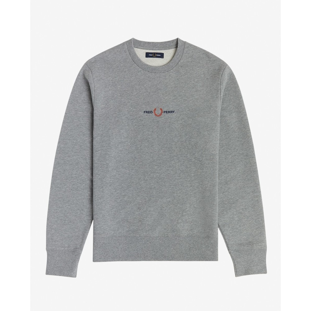 Sweatshirt com logotipo estilo sportswear bordado Cinzento-2