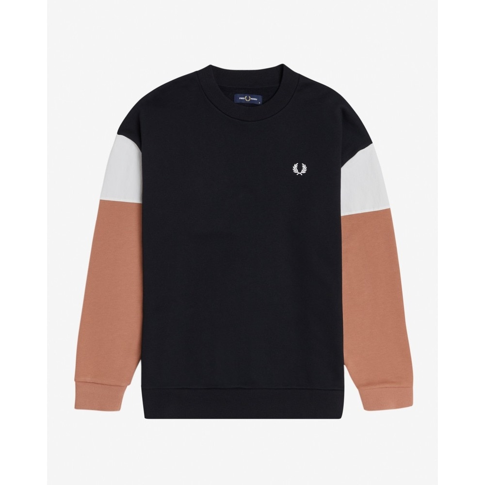 Sweatshirt com blocos de cor nas mangas Preto-2