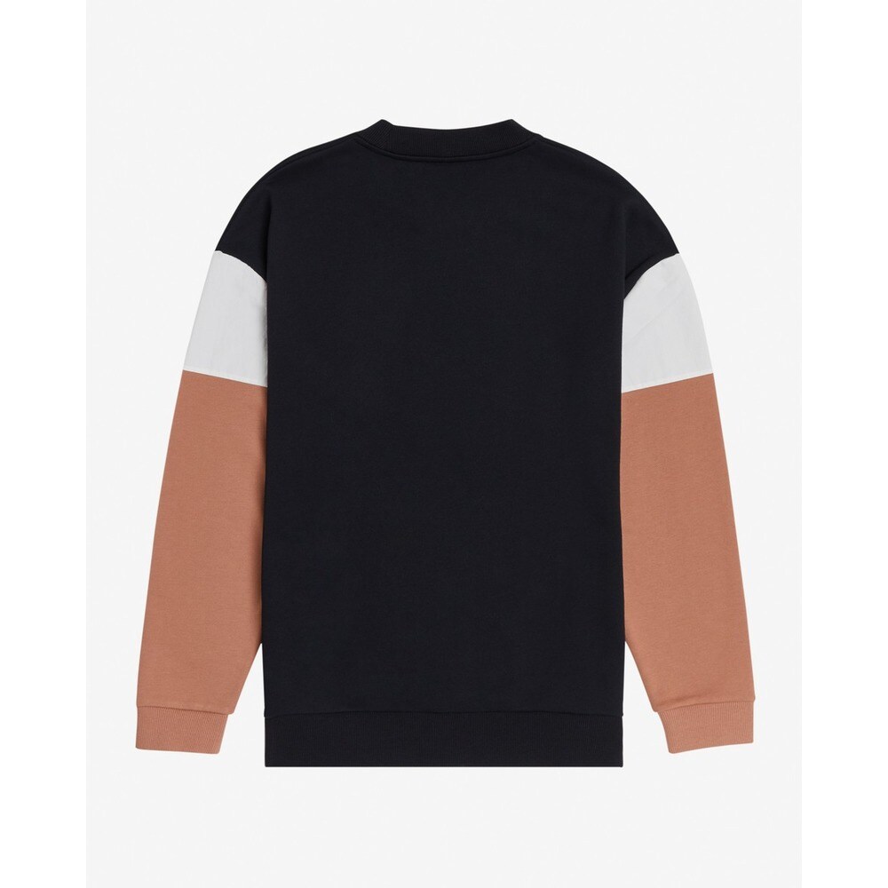 Sweatshirt com blocos de cor nas mangas Preto-3