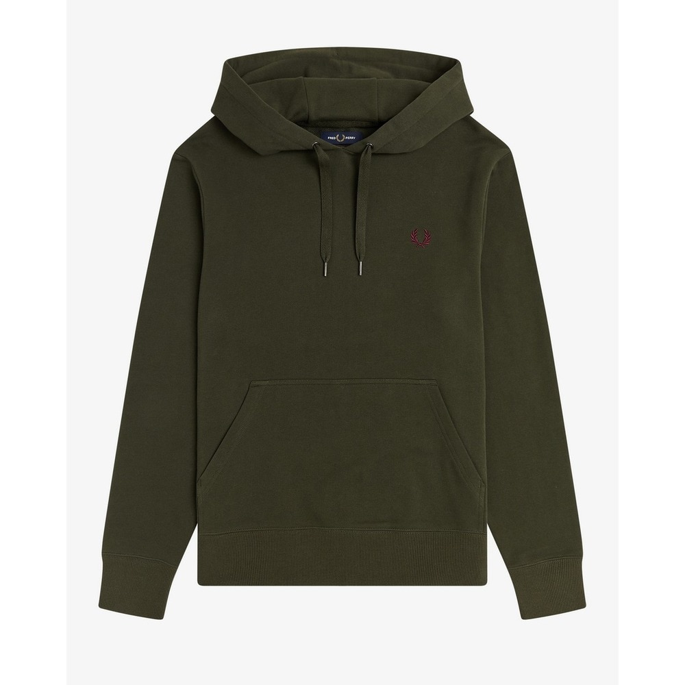 Sweatshirt com logótipo bordado no capuz Verde-militar-1