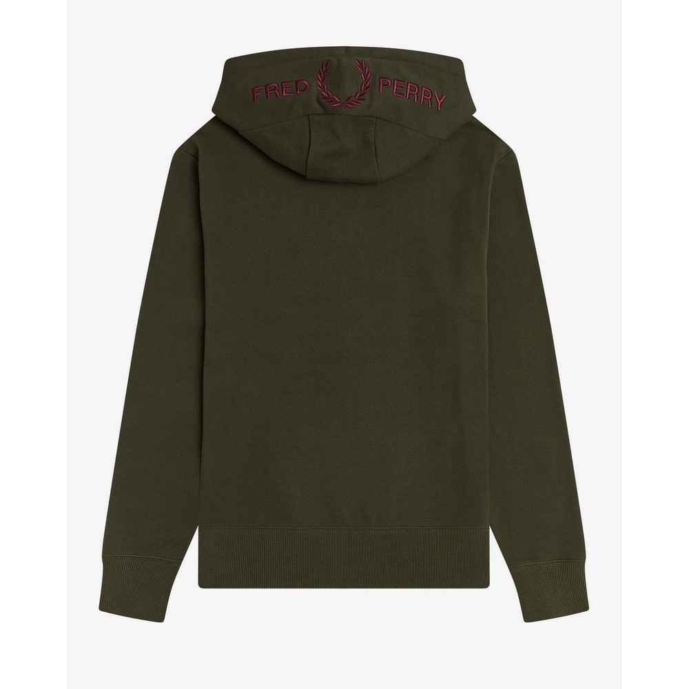Sweatshirt com logótipo bordado no capuz Verde-militar-2