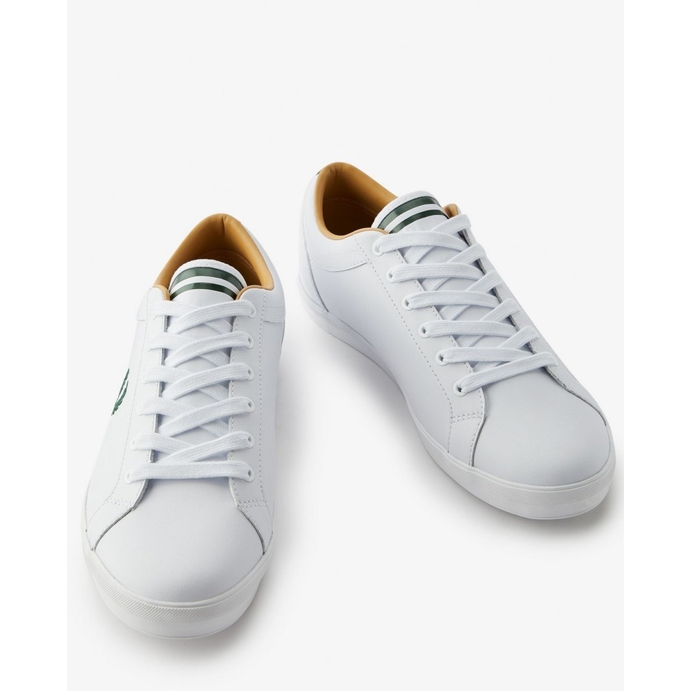 Sapatilha em pele branca Fred Perry Branco-3
