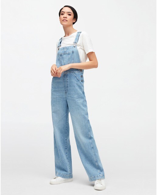 Peto vaquero de mujer de color azul claro · 7 For all mankind · El Corte  Inglés