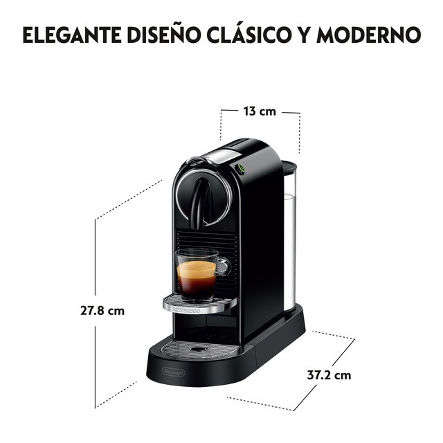 Cafetera de cápsulas Nespresso Citiz EN167.B De'Longhi color negro · El  Corte Inglés