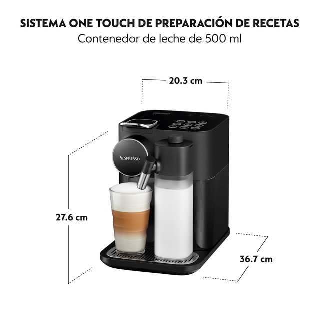 Cafetera de cápsulas Nespresso Gran Lattissima De'Longhi color negro · El  Corte Inglés