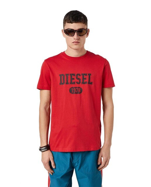 Camiseta de hombre en rojo de manga corta · Diesel · El Corte Inglés