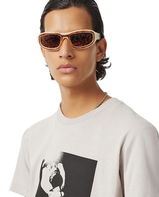 Camiseta de hombre en gris con dibujo frontal · Diesel · El Corte Inglés