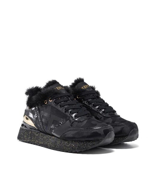 Zapatillas deportivas de mujer en negro con pelo · Replay · El Corte Inglés