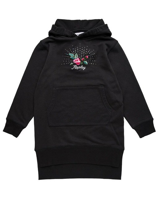 Vestido de niña tipo sudadera con capucha · Replay · El Corte Inglés
